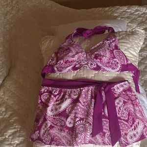 Athleta Xs bikini skirt and top.